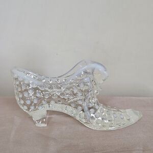 Fenton Clear Glass Slipper